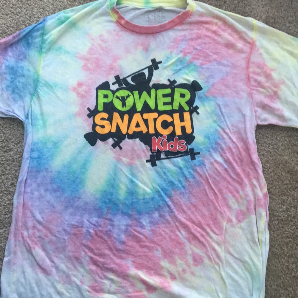 Beast Worx tied dye Power Snatch kids shirt